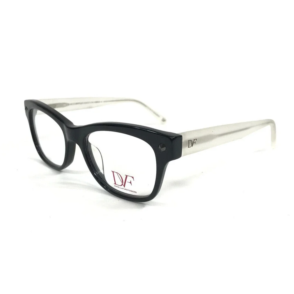 Diane Von Furstenberg Eyeglasses Frames DVF5061 001 Black Clear Square 48-17-135